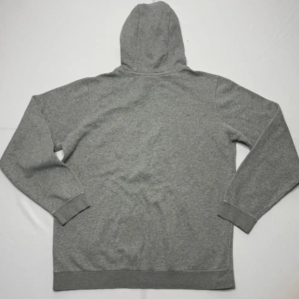 Nike gray pullover hoodie men’s large swoosh logo fleece sweatshirt